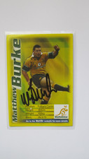 2002 Weetbix Eat n Win Wallabies Card - Matthew Burke with autograph