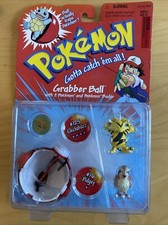 New 1999 Pokémon Grabber Ball #125 Electabuzz & #16 Pidgey TOMY Hasbro Vintage