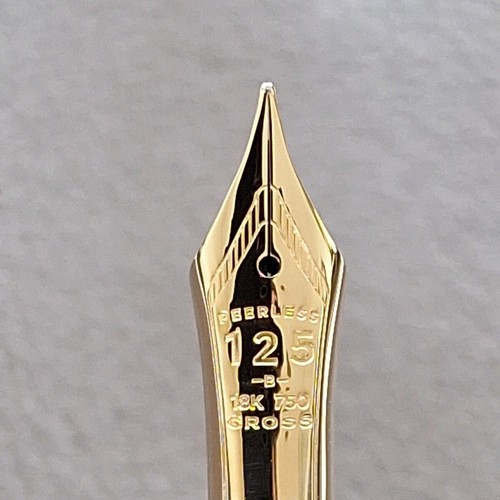 CROSS Fountain Pen Peerless 125 23K Gold Plate AT0706-4 Used From Japan - Picture 12 of 16