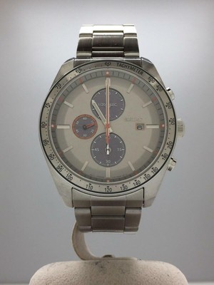 Seiko V176-0AZ0 Chronograph Stainless Steel Solar Mens Watch Authentic Working | eBay