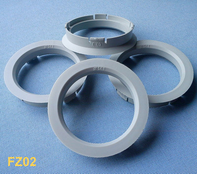 FZ02  4x  Zentrierringe  63,3 mm  54,1 mm  hellgrau für Alufelgen 72