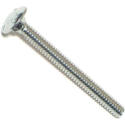 Hard-to-Find Fastener 014973230340 Carriage Bolts, 3/16-24 x 2, Piece-100, zinc