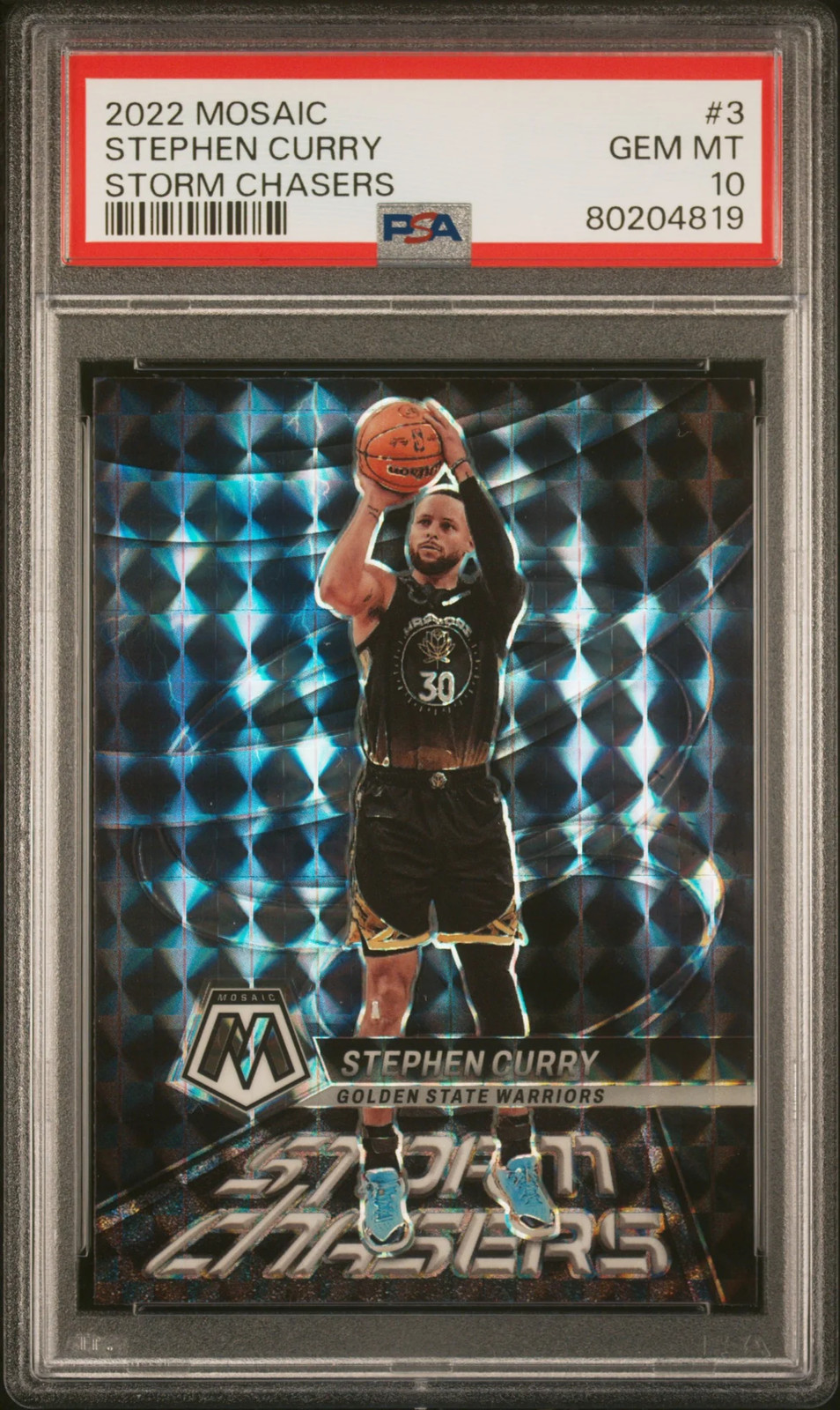 2022 Panini Mosaic Storm Chasers Stephen Curry #3 PSA 10