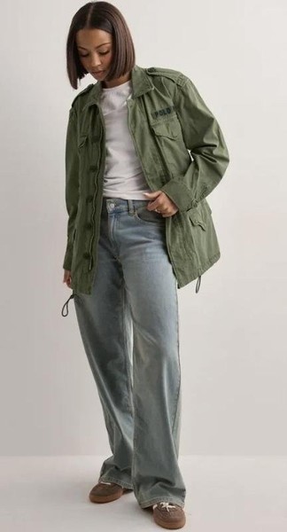 Women Polo Ralph Lauren Jacket Khaki Cotton 36 / S