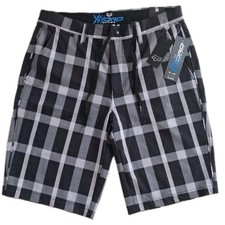Fox New Mens Hydro Series Black Plaid Fashion Board Shorts Size 30 Inseam 11
