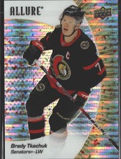 2023-24 Upper Deck Allure #46 Brady Tkachuk Gold Glitter Bomb #/199