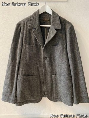 FREEMANS SPORTS CLUB graue Wolljacke Größe S Crafted in USA