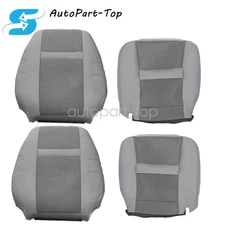 For 06-10 Dodge Ram 5500 Driver & Passenger Bottom & Top Seat Cover Cloth Gray