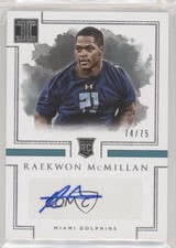 2017 Panini Impeccable Rookie Auto 74/75 Raekwon McMillan #169 Auto fm0
