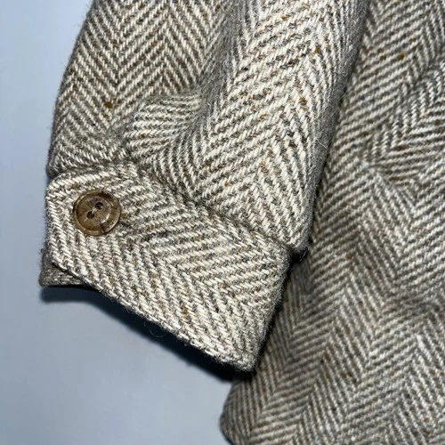 VTG 80’s Woolrich Herringbone Tweed Wool Jacket Reversible Canvas Shacket XL USA image 6
