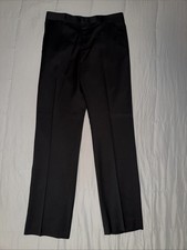 Express Producer Dress Pants Mens 32x34 Black Slim Fit Wool Blend