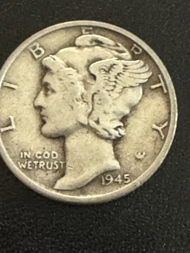 1945 S Micro S Mercury Dime VF