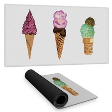 Begin Home Decor C1DM1531NF1DUL 16 x 32 in. Ice Cream Cones Kitchen Desk Mat ...