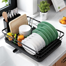 Dish Drying Rack for Kitchen Counter Stainless Steel Sink Organization