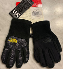 USED MISMATCHED TNF The North Face Kids Boys Denali Fleece E-tip Gloves S/M BLK