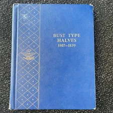 Bust Half Dollars 1807-1839 Whitman Album 9145, Used #32482