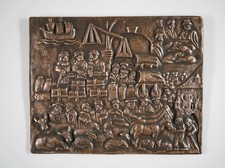 Fritz Viegener | Bronze-Relief "Bauernmarkt"