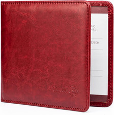 CANOPUS Car Registration and Insurance Holder, PU Leather Card Holder, Vehicle 