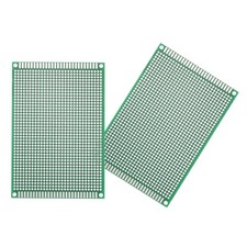 2Pcs Breadboard Solderable Board 120mm x 80mm Green Circuit PCB Board