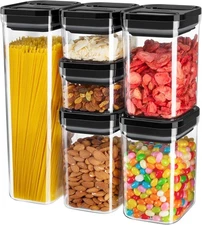 MR.SIGA 6 Piece Airtight Food Storage Container Set, BPA Free Kitchen Pantry Org