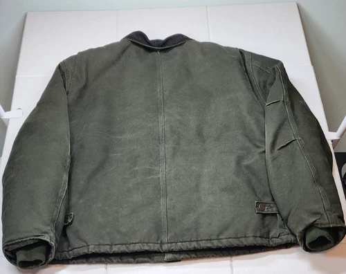 Vintage Carhartt J22 MOS Jacket Men's XL Moss Green Sandstone Arctic Quilt Lined image 16