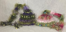 Two Photo Props Whimsical Knitted Toboggans For Babies