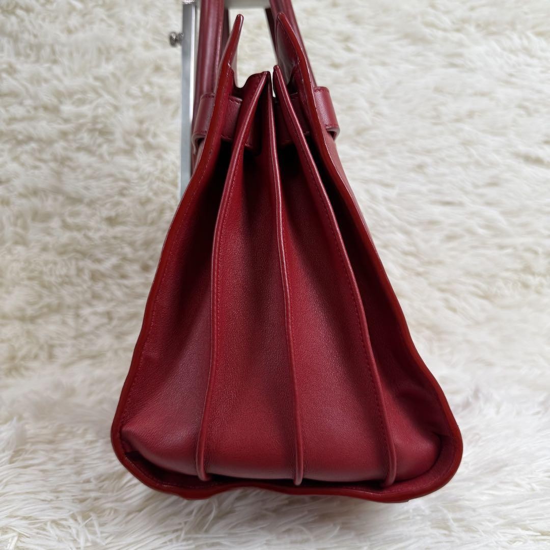Borsa a tracolla Saint Laurent Sac De Jour in pelle rossa originale dal Giappone Ra