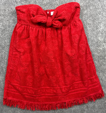 Zimmermann Alight Strapless Terry Jacquard Dress Womens 3 US 10 Red Bow Resort