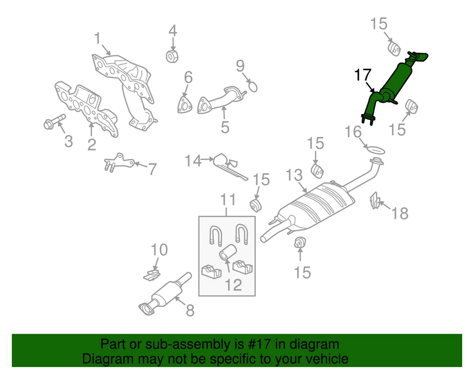 Genuine Ford Resonator W/Pipe 9E6Z-5A212-B — 第 2/3 张图片