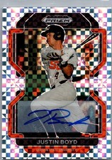 2022 Panini Prizm Draft Picks #PDP73 Justin Boyd Auto Power Plaid /17