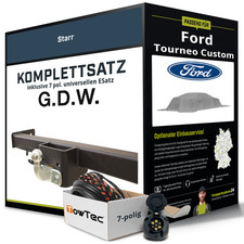 Für FORD Tourneo Custom V710, NXN Anhängerkupplung starr +eSatz 7pol uni 23- Set
