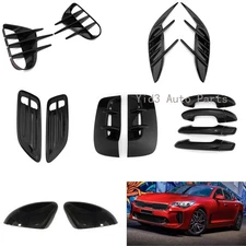 Gloss Black Car Exterior Decoration Cover Trims Kit Accessories For Kia Stinger