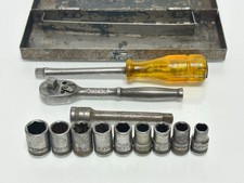  Snap-on Tools Midget M-70 Ratchet Craftsman Usa Antique 14 Socket Set