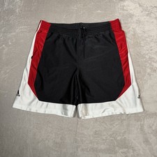 Vintage Adidas Shorts Mens Large Black Red White Satin Soccer Glanz Shiny Y2K