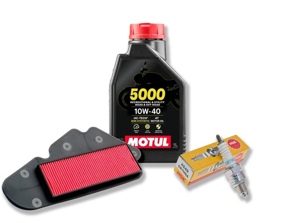 ÖLwechselset + Luftfilter + ZüNdkerze Kymco Agility 50 4T R10 2006-image