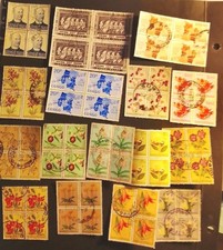 16 timbres  Congo Belge par blocs de 4 soit 64 timbres