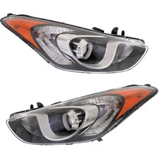 Left And Right Headlights For Hyundai Elantra Gt 2013-2017 Halogen With Bulb(s)