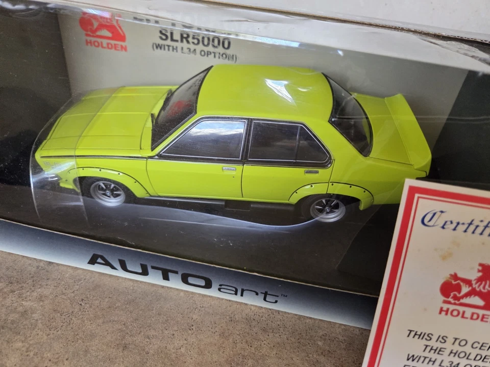 Holden Torana LH SLR5000 L34 OPTION BARBADOS GREEN 1:18 AUTOART RARE 300/ 5000 - image 4 of 4