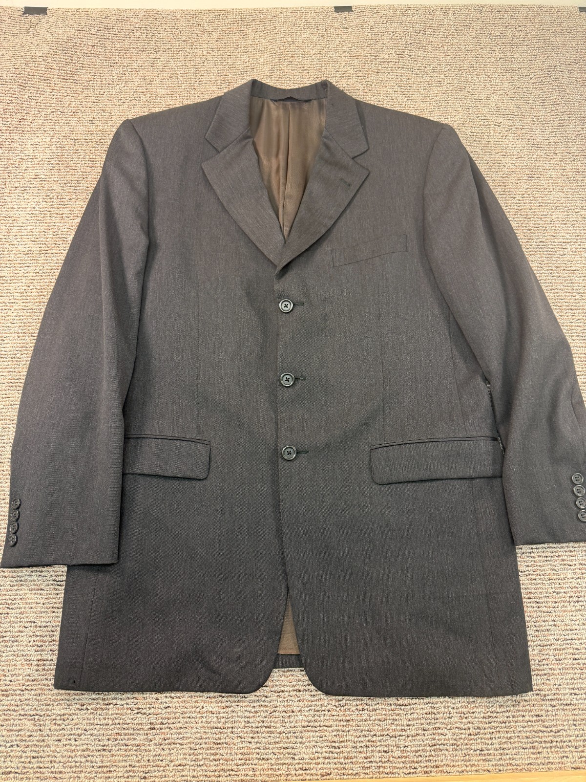 VTG Burberry London Blazer Mens 42L Burberry Blue 2000s Preppy 3 Btn Some Flaws