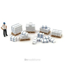 HO Lot 50 Caisses Marée Boîtes Poisson  1/87 H0 Décor Marin Halle Pêche Bateau