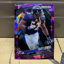 2025 Prizm Black RAY LEWIS Purple Cracked Ice Prizm /149 #8 Baltimore Ravens
