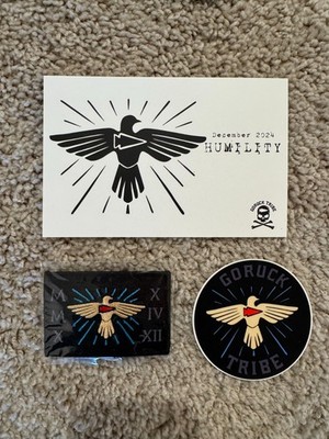 Goruck Tribe Patch, Sticker and December 2024 Workout Card - HUMILITY