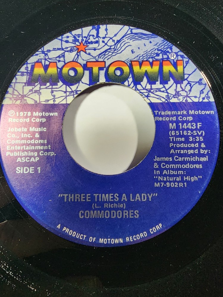 Commodores - Three Times a Lady / Look What You've Done to Me VG+ F5 Vinyl Single