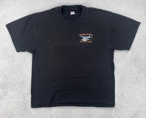 Hanes Beefy-T XL Bkack Embroidered T Shirt SEAWIND AVIATION KETCHIKAN ALASKA