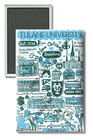 Tulane University Green Wave 2" x 3" Magnet