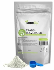 100% PURE Trans Resveratrol Anti-Aging Powder  NONGMO ORGANIC USA KOSHER