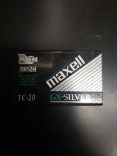 Maxell TC-20 GX- Silver Camcorder Videocassette - VHSC Tape