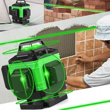 16 Lines 4D 360° Self Leveling Rotary Laser Level Cross Line Auto Measure Tools