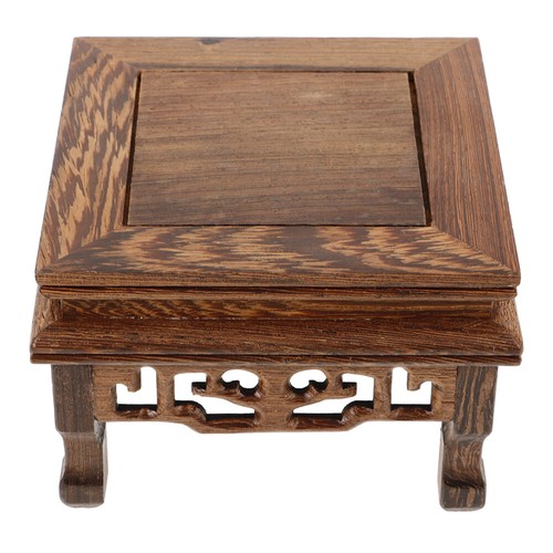 Orientalischer Vasenständer Basis Aus Wenge Buddha Statuen Sockel Bonsai Podest - Bild 6 von 12