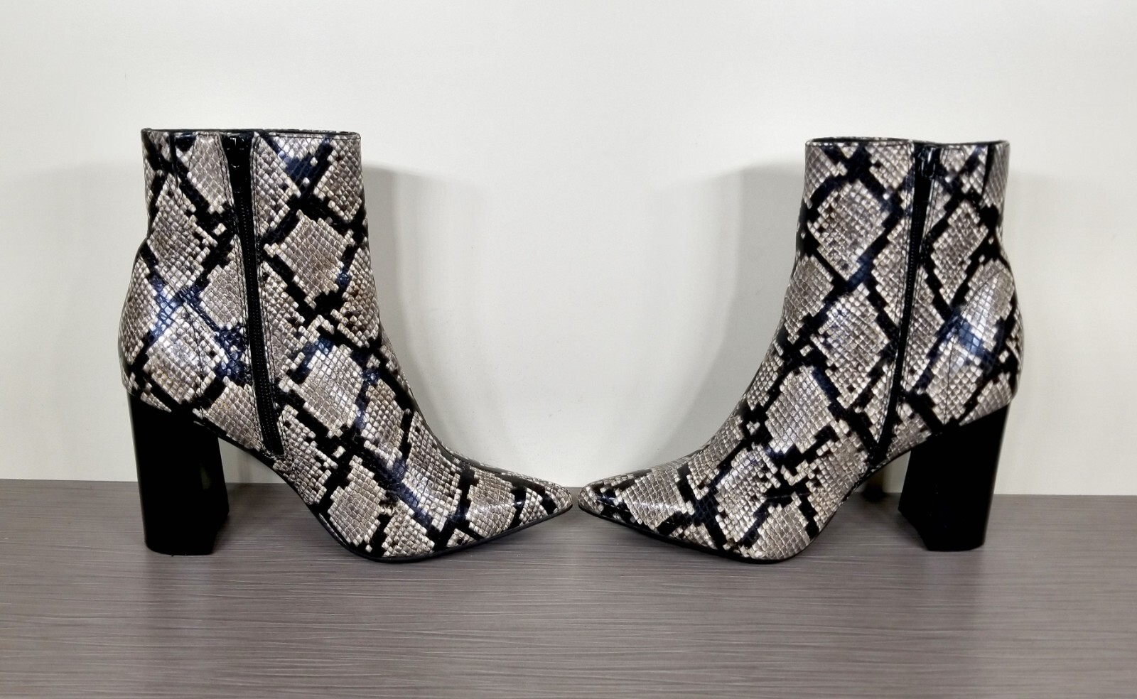 Jeffrey Campbell Raven Bootie, Python Print Leath… - image 6